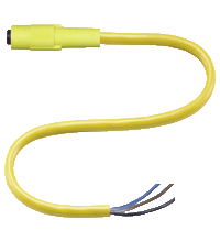 P+F 母头连接器 V3-GR-YE5M-PUR