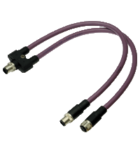 P+F Y 型连接缆线 ICZ-3T-0,3M-PUR ABG-V15B-G