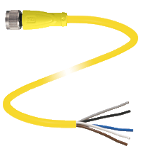 P+F 母头连接器 V15-G-S-YE3M-PUR-A