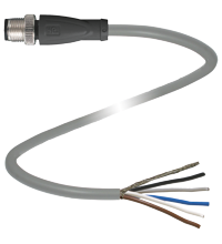 P+F 缆线连接器，带屏蔽 V15S-G-10M-PUR-ABG