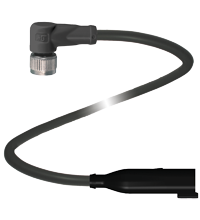 P+F 连接电缆 V11-W-BK0,3M-PUR-O1-DT4P-G-Y31