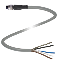 P+F 缆线连接器，带屏蔽 V31S-GM-5M-PUR-ABG