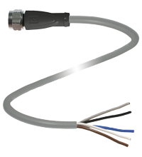 P+F 母头连接器 V15-GV4A-5M-PVC
