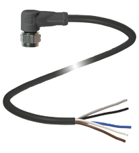 P+F 母头连接器 V15-WV4A-BK10M-PUR-U/0,75