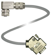 P+F 连接缆线，带屏蔽 V19-W-1,5M-PUR-ABG-SUBD9-W-Y