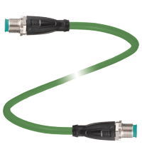 P+F 连接电缆，以太网 V1SD-G-GN2M-PUR-E1S-V1D-G