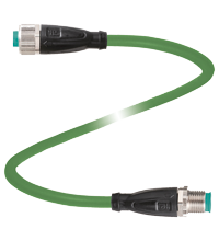 P+F 连接电缆，以太网 V1D-G-GN5M-PUR-E1S-V1D-G