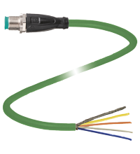 P+F 电缆连接器，以太网 V1SD-G-GN5M-PUR-E1S